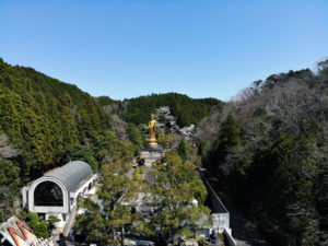 大観音寺上空をドローンで撮影した静止画像