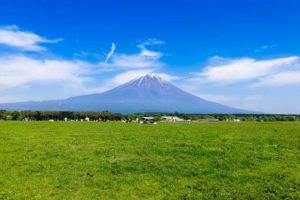 朝霧高原から見た富士山