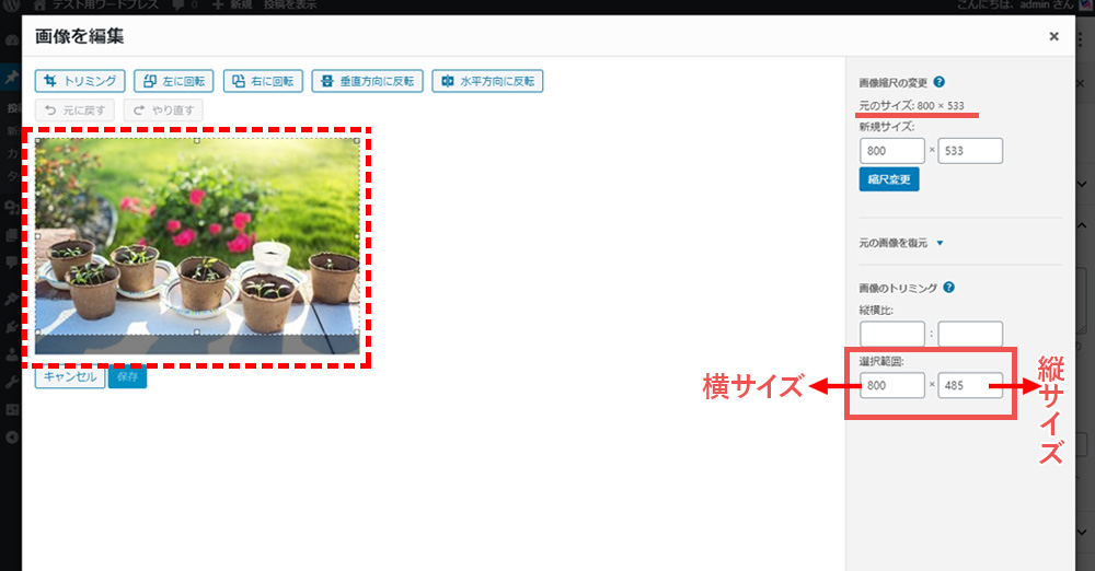 Wordpressの管理画面内で画像編集する方法 指定のサイズに変更してからトリミング 三重県のhp制作会社エフ ファクトリー