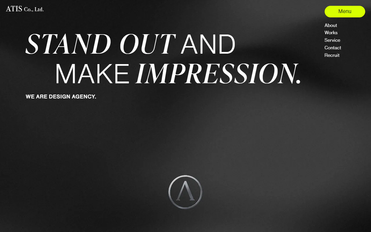 株式会社ATIS 公式サイトのスクリーンショット