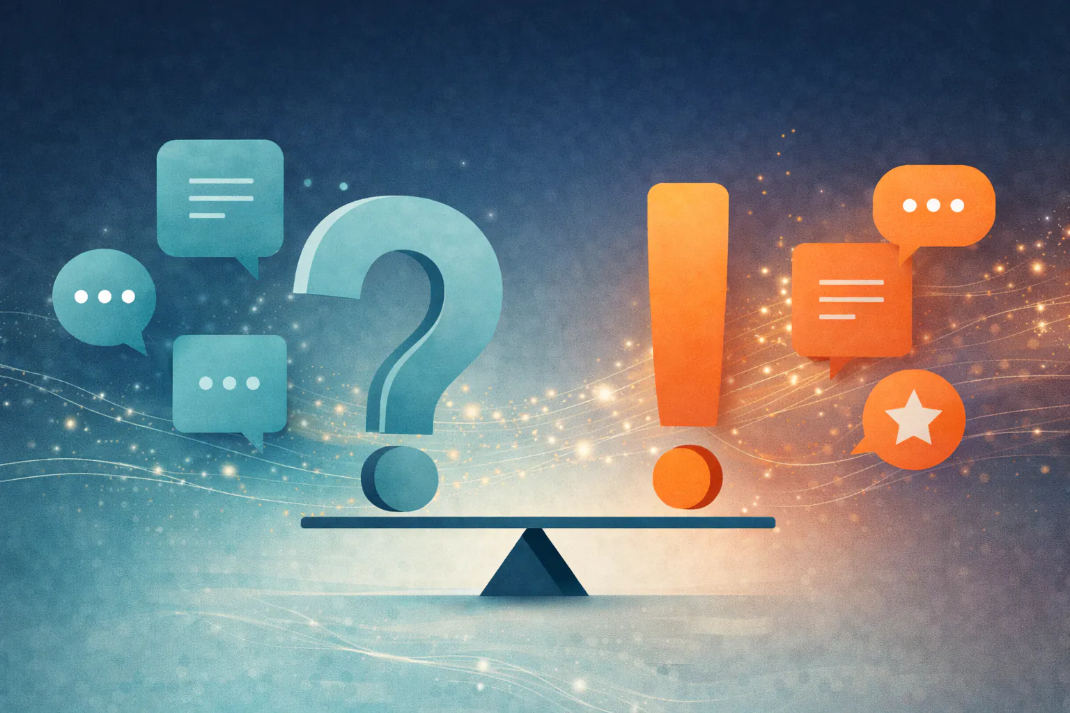 ホームページ制作のよくある質問｜質問と回答が向き合うイメージ